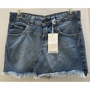 Lovely Denim Collins Denim Jean Mini Skirt Size 24 NEW